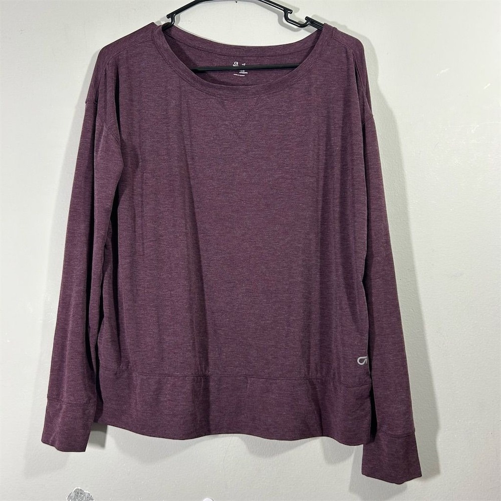 GapFit Women's Purple Long Sleeve‎ Tunic Top Size Medium Solid